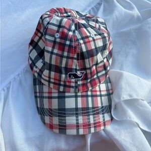 Vineyard Vines Red and Blue Plaid Cap
